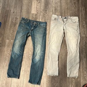 2 Gap and Levi’s Jeans blue Grey 34 x 34 slim fit